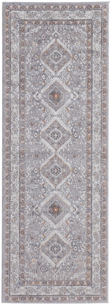 Feizy Francisco 39Gbf Gray/Rust Rug.