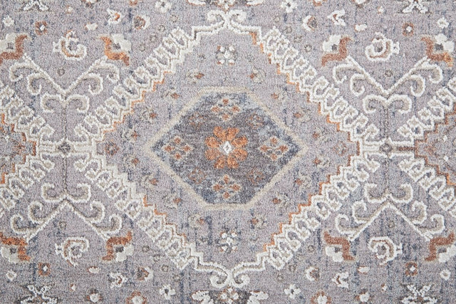 Feizy Francisco 39Gbf Gray/Rust Rug.