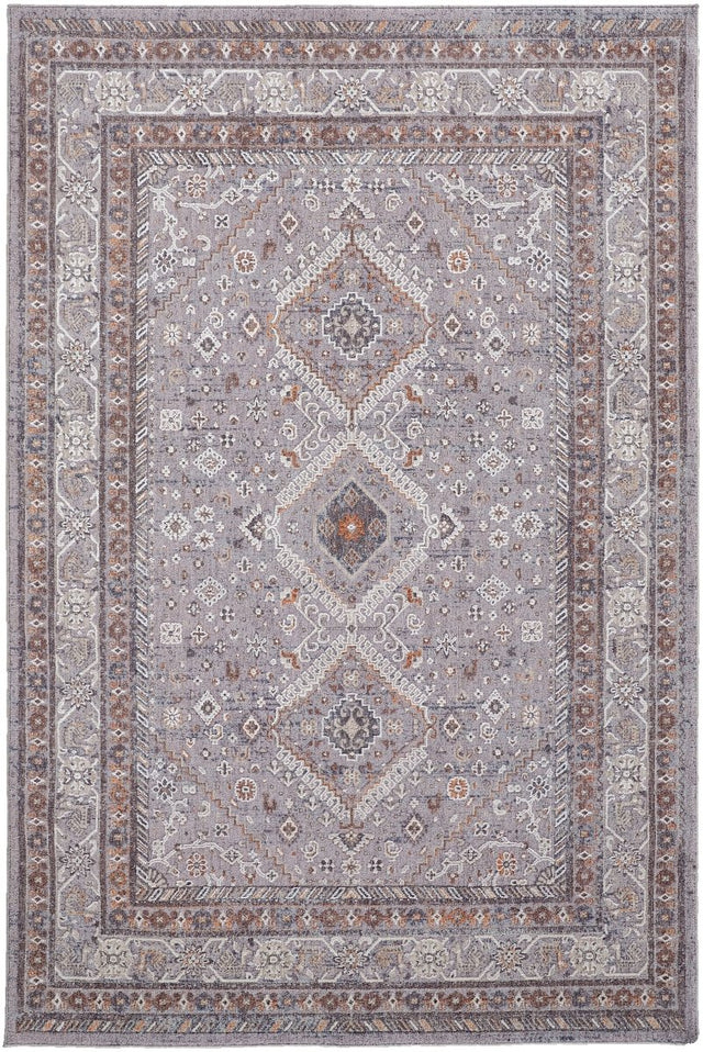 Feizy Francisco 39Gbf Gray/Rust Rug.