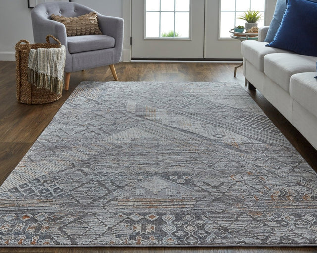 Feizy Francisco 39Ggf Ivory/Gray Rug.