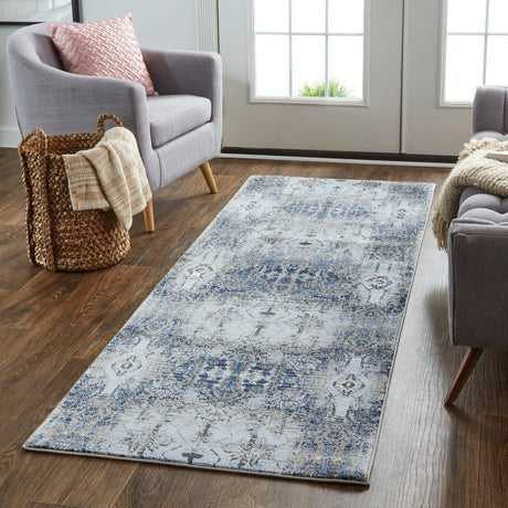 Feizy Gaspar 3834F Blue Rugs.