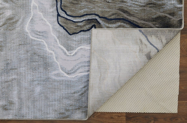 Feizy Gaspar 78739Kuf Taupe/Gray/Blue Rug.