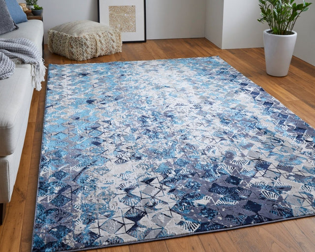 Feizy Indio Ind39H0F Blue/Ivory/Gray Rug.