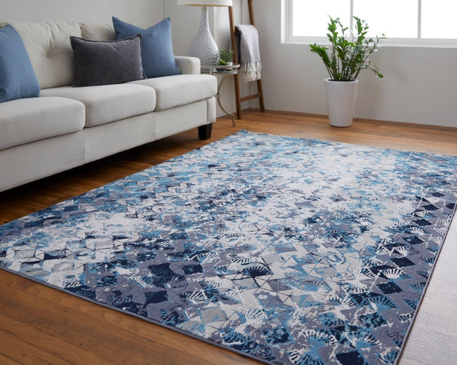 Feizy Indio Ind39H0F Blue/Ivory/Gray Rug.