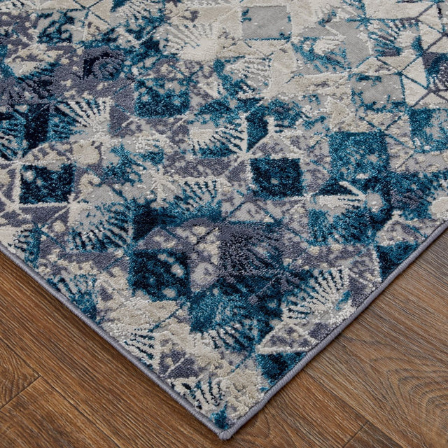 Feizy Indio Ind39H0F Blue/Ivory/Gray Rug.