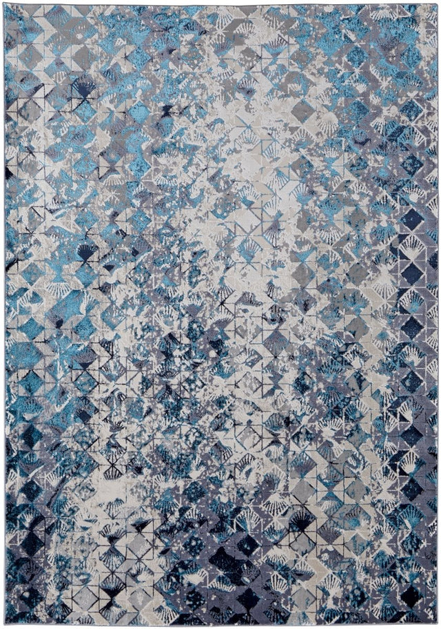 Feizy Indio Ind39H0F Blue/Ivory/Gray Rug.