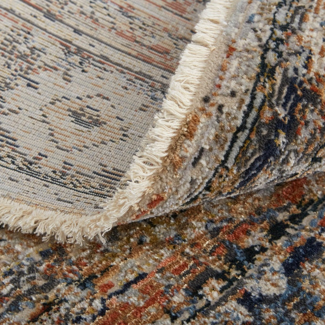 Feizy Kaia Kai39Gmf Tan/Orange/Blue Rug.