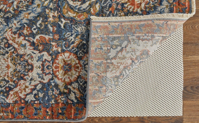 Feizy Kaia Kai39Hrf Blue/Orange/Ivory Rug.