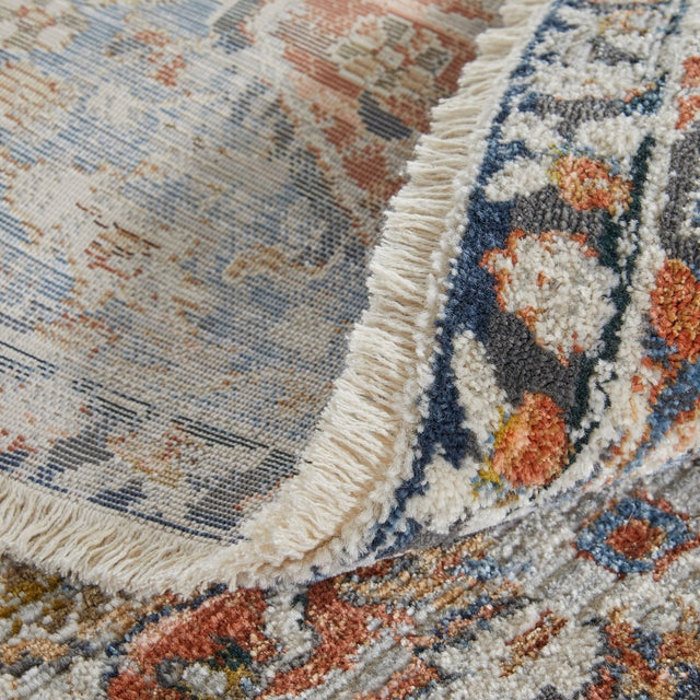 Feizy Kaia Kai39Hxf Orange/Ivory/Blue Rug.