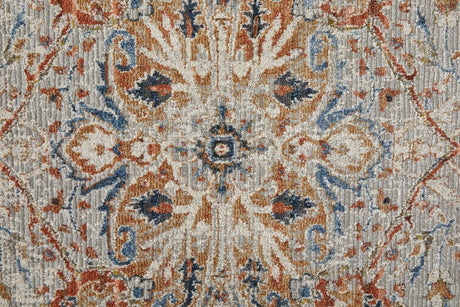 Feizy Kaia Kai39Hxf Orange/Ivory/Blue Rug.