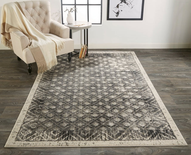 Feizy Kano 3875F Black/Ivory Rugs.