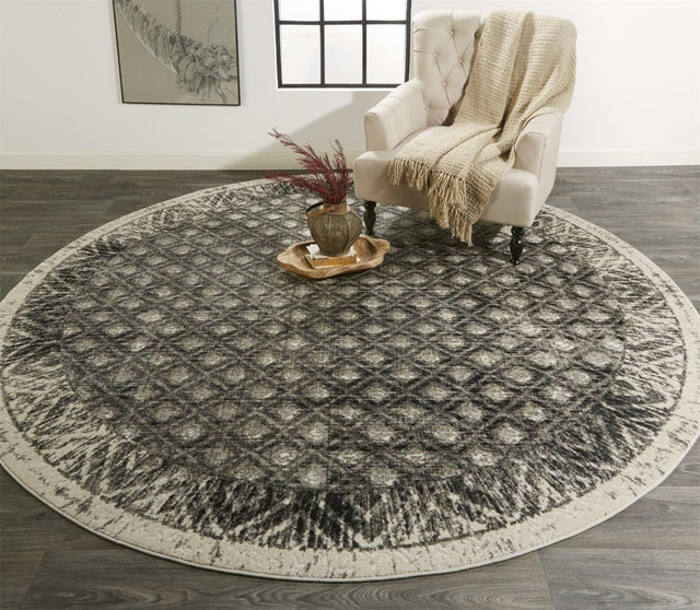 Feizy Kano 3875F Black/Ivory Rugs.