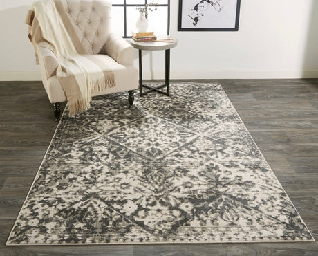 Feizy Kano 3876F Gray/Ivory Rugs.