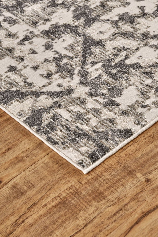 Feizy Kano 3876F Gray/Ivory Rugs.