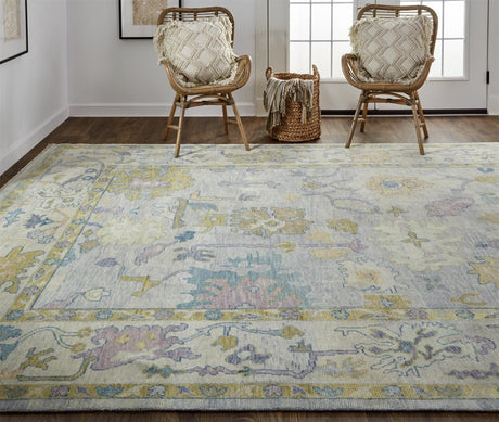 Feizy Karina 6791F Gray/Yellow Rug.