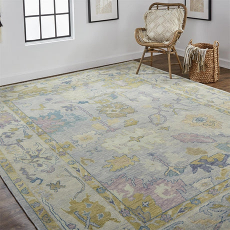 Feizy Karina 6791F Gray/Yellow Rug.