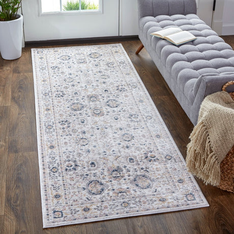 Feizy Kyra 3854F Ivory/Blue Rugs.