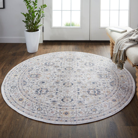 Feizy Kyra 3854F Ivory/Blue Rugs.