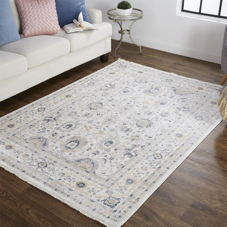 Feizy Kyra 3854F Ivory/Blue Rugs.