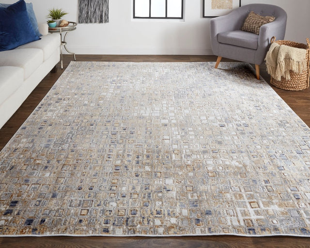 Feizy Laina 39G0F Beige/Gray Rug.