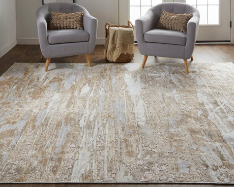 Feizy Laina 39G5F Beige/Gray Rug.