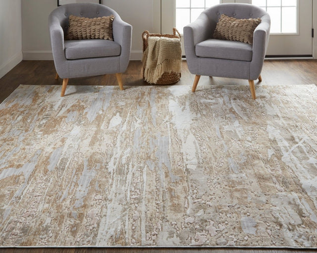 Feizy Laina 39G5F Beige/Gray Rug.