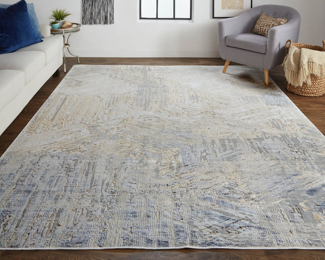 Feizy Laina 39G6F Gray/Beige Rug.