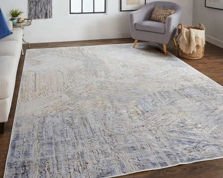 Feizy Laina 39G6F Gray/Beige Rug.