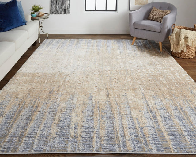 Feizy Laina 39G9F Blue/Beige Rug.