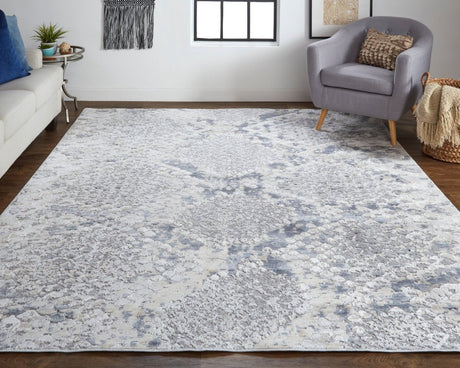 Feizy Laina Lai39Gif Silver/Gray/Blue Rug.