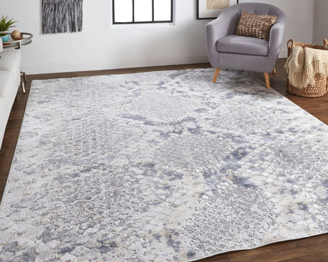 Feizy Laina Lai39Gif Silver/Gray/Blue Rug.