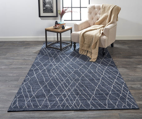 Feizy Lennox 8695F Blue/Ivory Rugs.