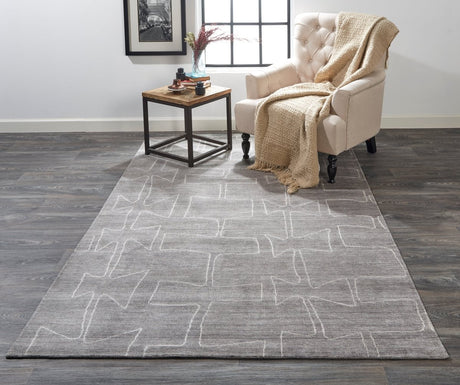 Feizy Lennox 8697F Gray/Ivory Rugs.