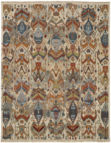 Feizy Leylan Ley0563F Tan/Ivory/Orange Rug.