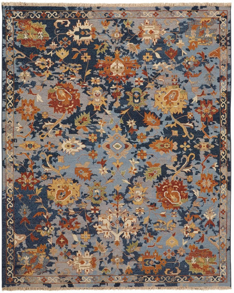 Feizy Leylan Ley0587F Blue/Orange/Red Rug.