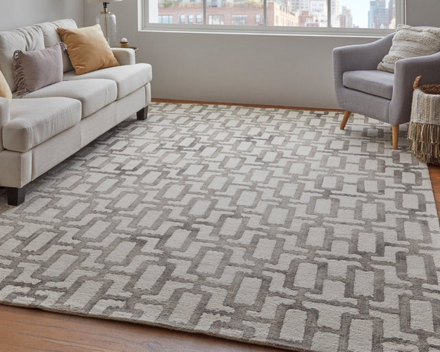 Feizy Lorrain 6108919F Ivory/Taupe Rug.