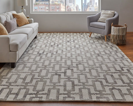 Feizy Lorrain 6108919F Ivory/Taupe Rug.