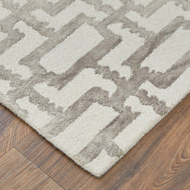 Feizy Lorrain 6108919F Ivory/Taupe Rug.