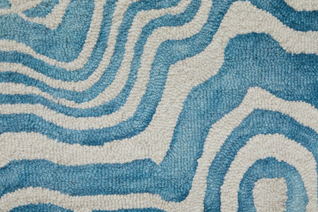 Feizy Lorrain 6108920F Blue/Ivory Rug.