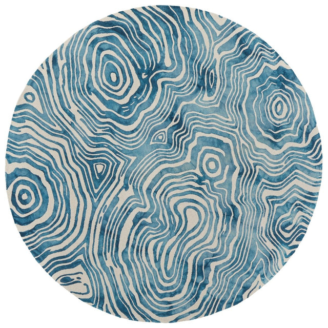 Feizy Lorrain 6108920F Blue/Ivory Rug.