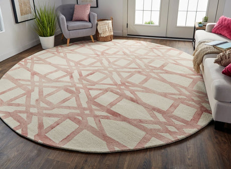 Feizy Lorrain 8571F Pink/Ivory Rugs.