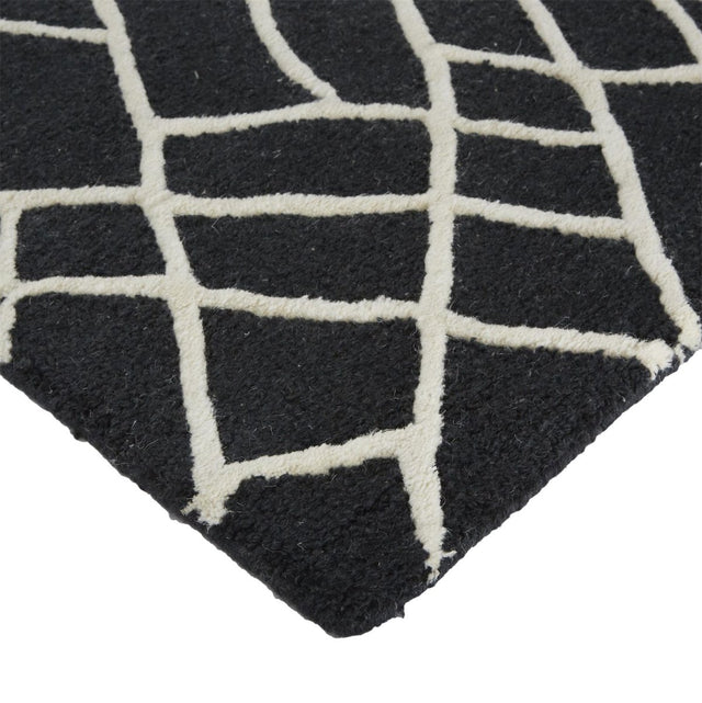 Feizy Lusk I8085 Black/Ivory Rug.