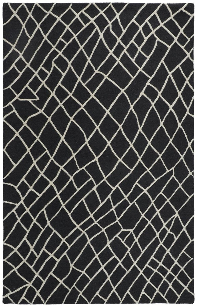 Feizy Lusk I8085 Black/Ivory Rug.