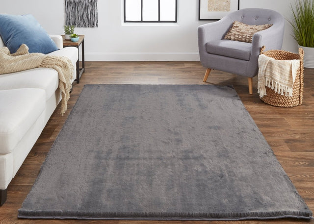 Feizy Luxe Velour 4506F Black Rugs.