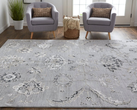 Feizy Macklaine 39Fqf Silver/Beige Rug.