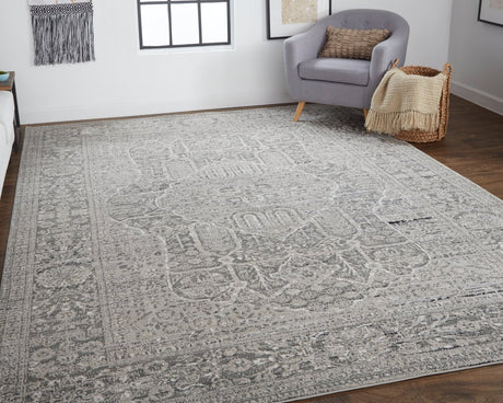 Feizy Macklaine 39Frf Beige/Gray Rug.