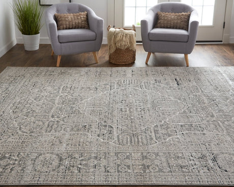 Feizy Macklaine 39Frf Beige/Gray Rug.