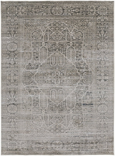 Feizy Macklaine 39Frf Beige/Gray Rug.