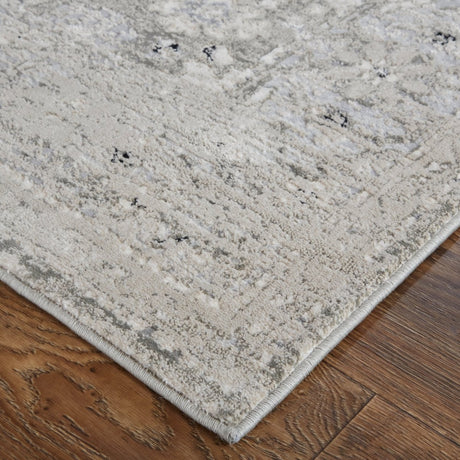 Feizy Macklaine 39Fuf Beige/Silver Rug.