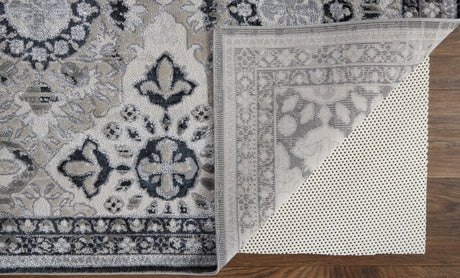 Feizy Macklaine 39Fvf Silver/Black Rug.